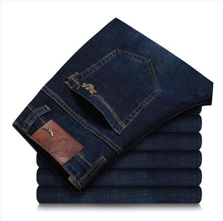 Elastic  jeans business straight tube repair brand jeans men loose