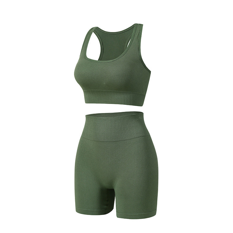 Sports Yoga Bra And Shorts Suit Women's