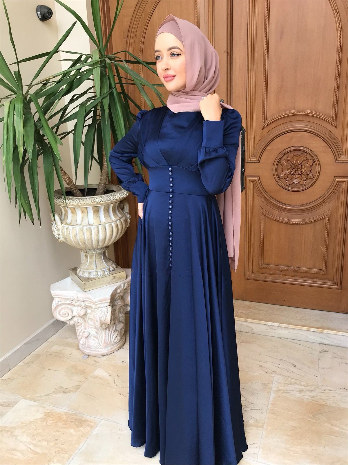 Beauty of Islam Muslim Satin Dress
