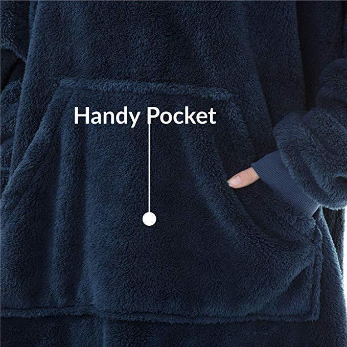 Hoodie Sweatshirt With Big Pocket  Comfortable  Blanket