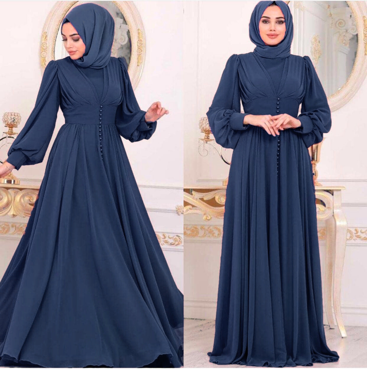 New Fashion Eid Muslim Women's Chiffon Dress