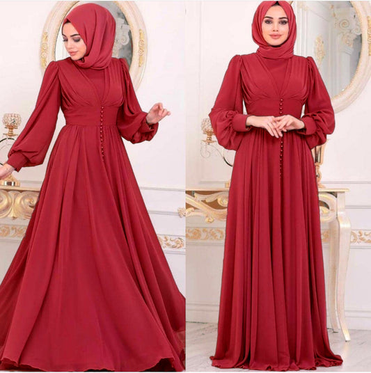 New Fashion Eid Muslim Women's Chiffon Dress