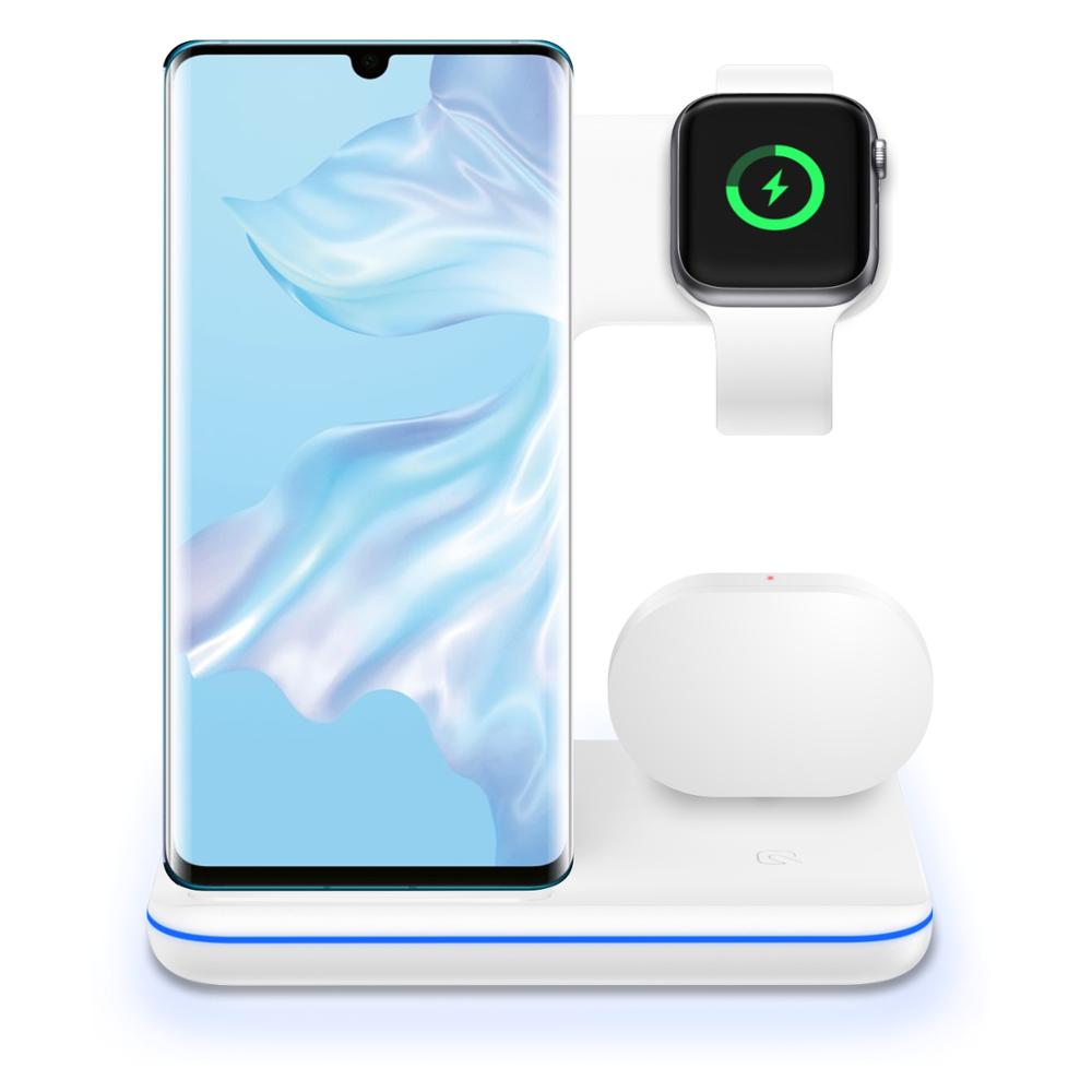 Mobile Phone Watch Earphone Wireless Charger 3 In 1 Wireless Charger Stand