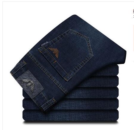 Elastic  jeans business straight tube repair brand jeans men loose