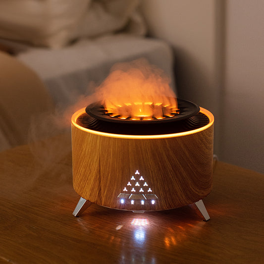 New Arrival Remote Control Volcano Fire Flame Diffuser With Lights