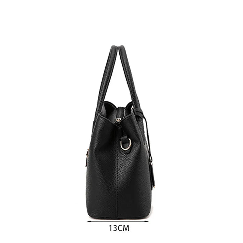 Elegant Leather  Women Daily Shoulder Bag