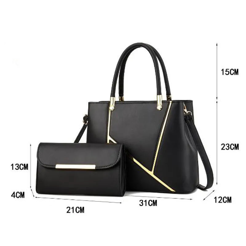 Buy one Shoulder Bag and  get one small Shopping free. NEW Designer Brand Women Leather Fashion